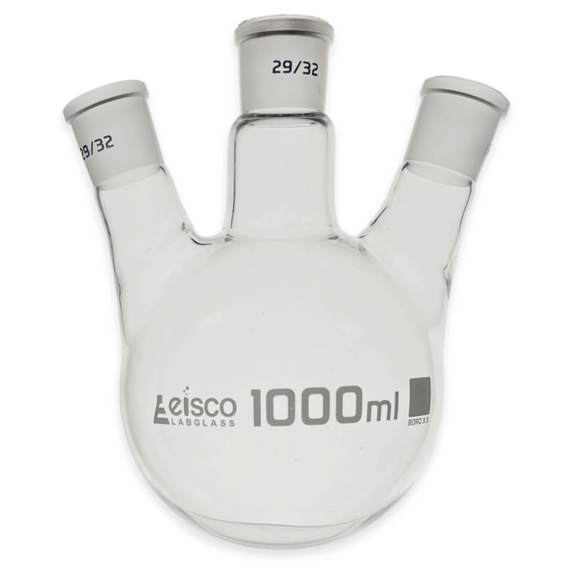 MATRAZ BOLA FONDO REDONDO 3 BOCAS 24/40 1000ML   EISCO