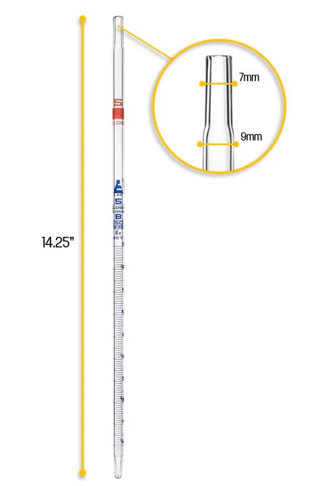 PIPETA SEROLOGICA GRADUADA CLASE "B" 5ML X 0.05   EISCO