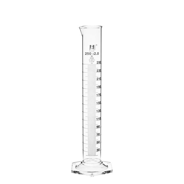 PROBETA GRADUADA VIDRIO 250ML CLASE "A" BLANCA EISCO