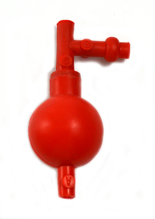 SUCCIONADOR DE PIPETA 3 VIAS ROJO SILICON   EISCO