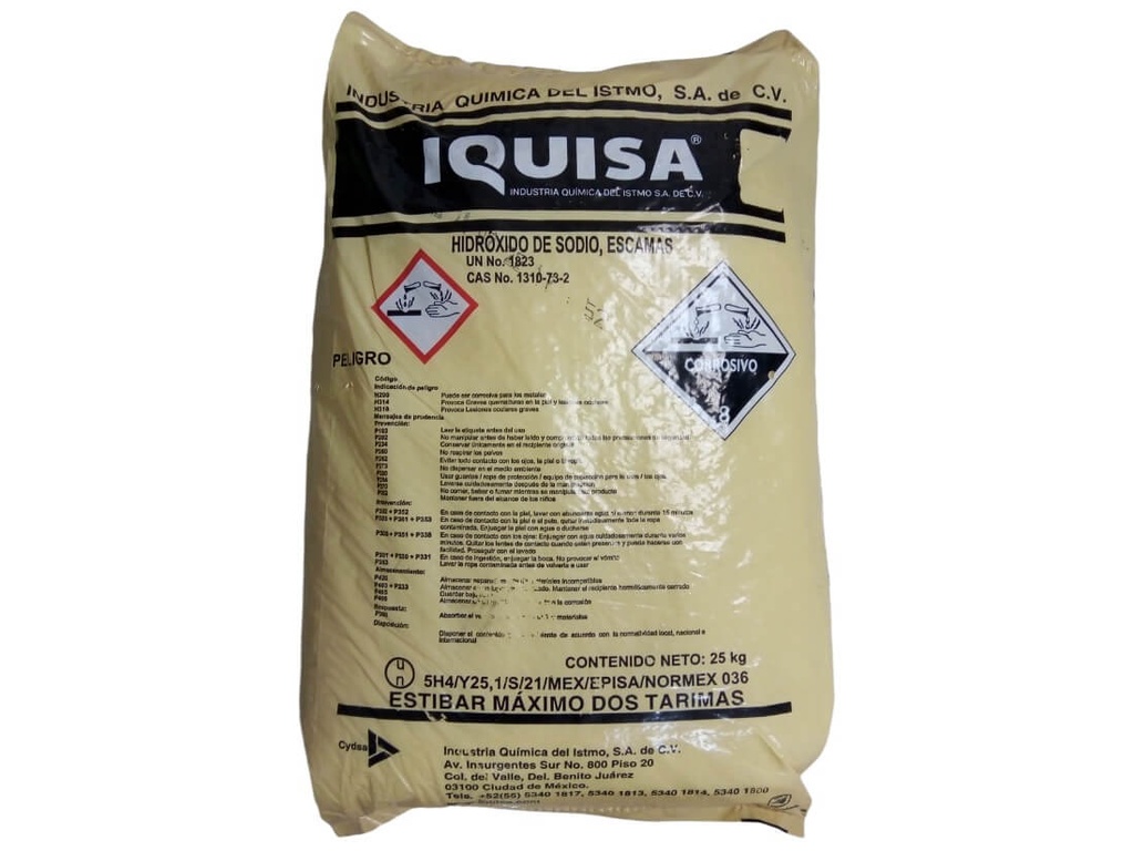 Hidróxido de Sodio, en escamas (25 kg)