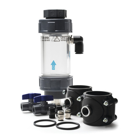 Conjunto de celda de flujo para tuberías de 75 mm de diámetro. HANNA