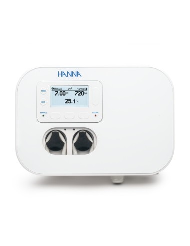 Controlador de piscina de pH/ORP/Temperatura, con dosificación y salidas analógicas, 115/230 V. HANNA