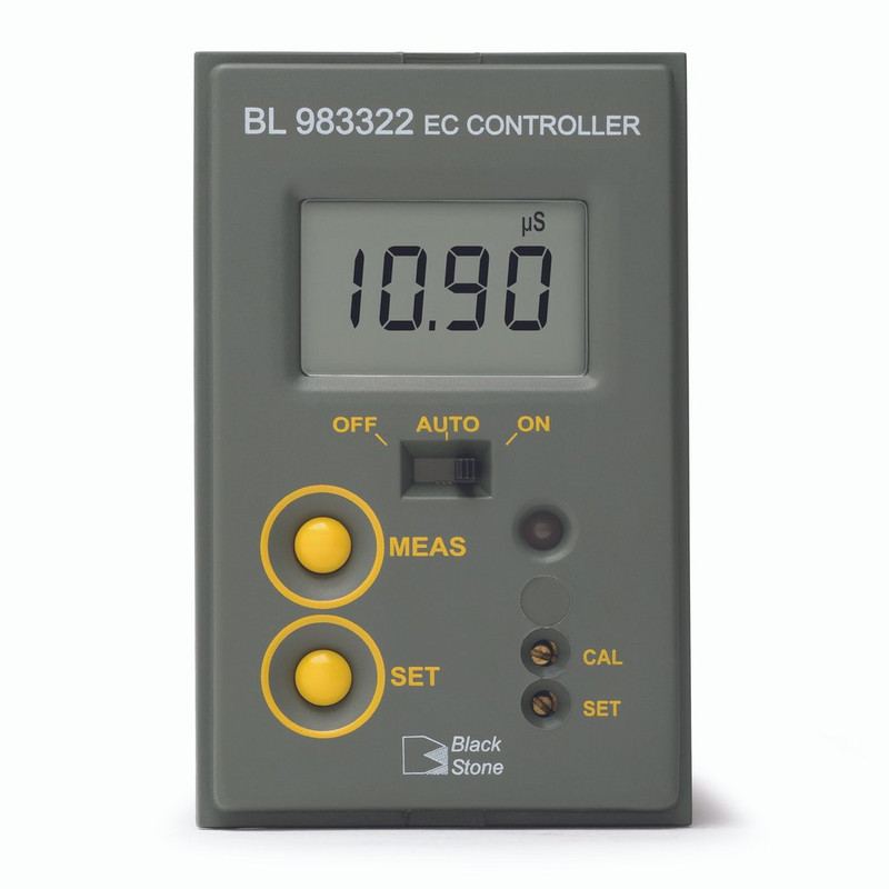 Mini controlador de conductividad, intervalo: 0 a 19.99 µS/cm, 12VCD. HANNA