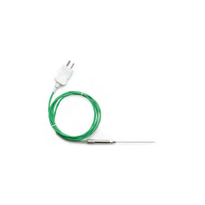 Tipo K, cable recto con aislamiento de PTFE (teflón), 1 metro de largo, punta biselada Ø 1 mm, aguja. HANNA