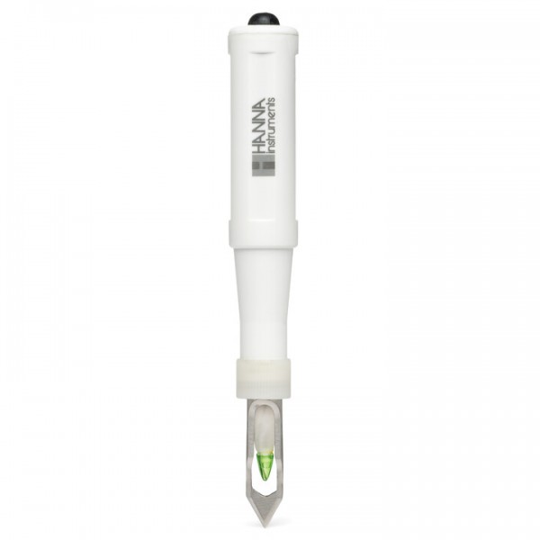 Electrodo de punta cónica para carne, vidrio baja temp, unión abierta, cuchilla de AI, 3 m. de cable. HANNA