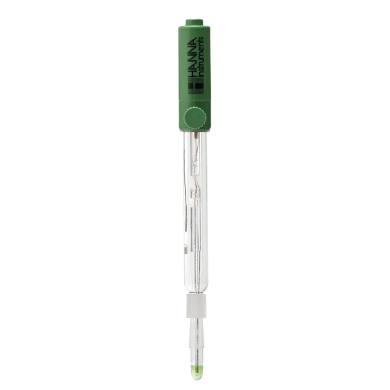 Electrodo digital de pH, con cuerpo de vidrio y sistema de prevención de obstrucciones (CPS™). HANNA