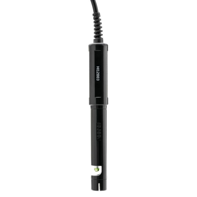 Sonda de pH/CE con conector DIN rápido para los medidores multiparamétricos HI991300 y HI991301. HANNA