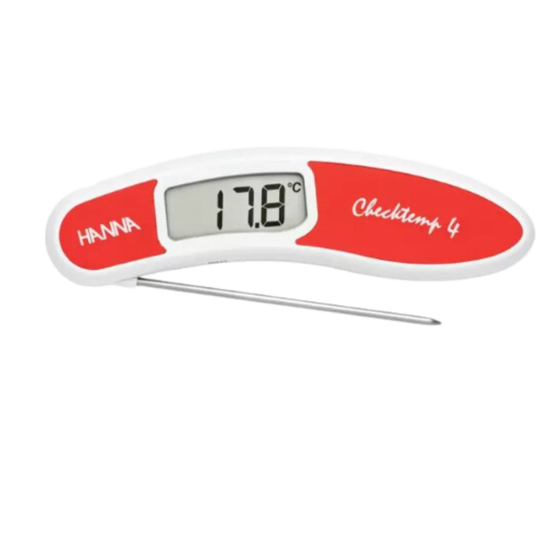 Termómetro plegable para carne cruda, certificado EN 13485. HANNA