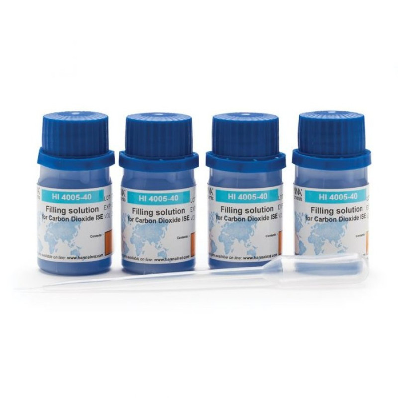 Solución de relleno ISE de dióxido de carbono (4 frascos x 30 mL). HANNA