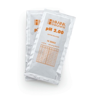 Sobres de solución técnica de calibración pH 2.00 " 25 °C, (25 x 20mL). HANNA