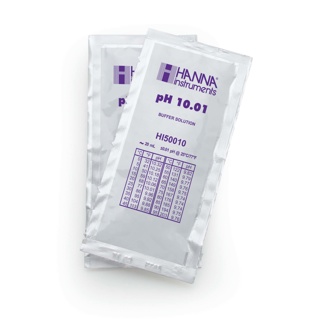 Sobres de solución técnica de calibración pH 10.01 " 25 °C, (25 x 20mL). HANNA