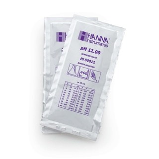 Sobres de solución técnica de calibración pH 11.00 " 25 °C, (25 x 20mL). HANNA
