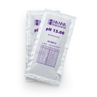 Sobres de solución técnica de calibración pH 12.00 " 25 °C, (25 x 20mL). HANNA