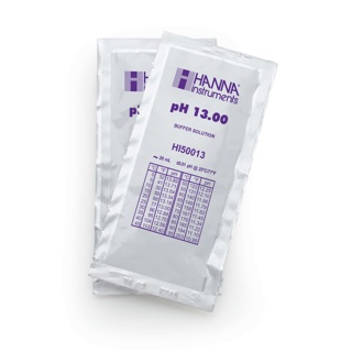 Sobres de solución técnica de calibración pH 13.00 " 25 °C, (25 x 20mL). HANNA