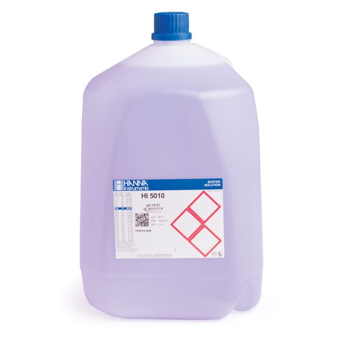 Solución de calibración técnica de pH 10.01 " 25 °C color violeta, (2) 1 Gal. (3.78 L). HANNA