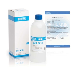 Solución de calibración técnica pH 9.18 @ 25 °C (500 mL). HANNA