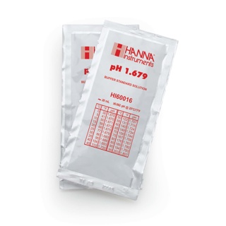 Sobres de estándar de calibración milesimal pH 1.679 " 25 °C, (25 x 20mL). HANNA