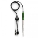 Electrodo de pH/temp., combinado, relleno con gel, con conectores BNC y RCA. HANNA